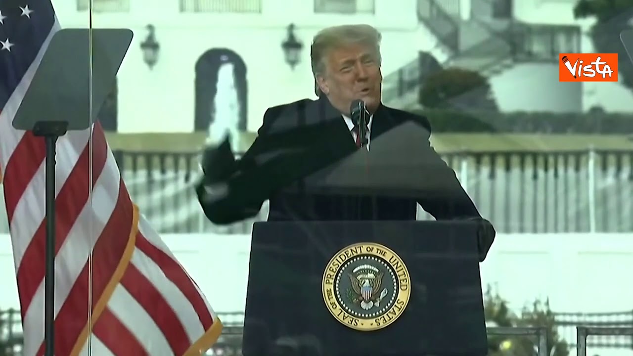 Trump prima dell'attacco al Congresso: 
