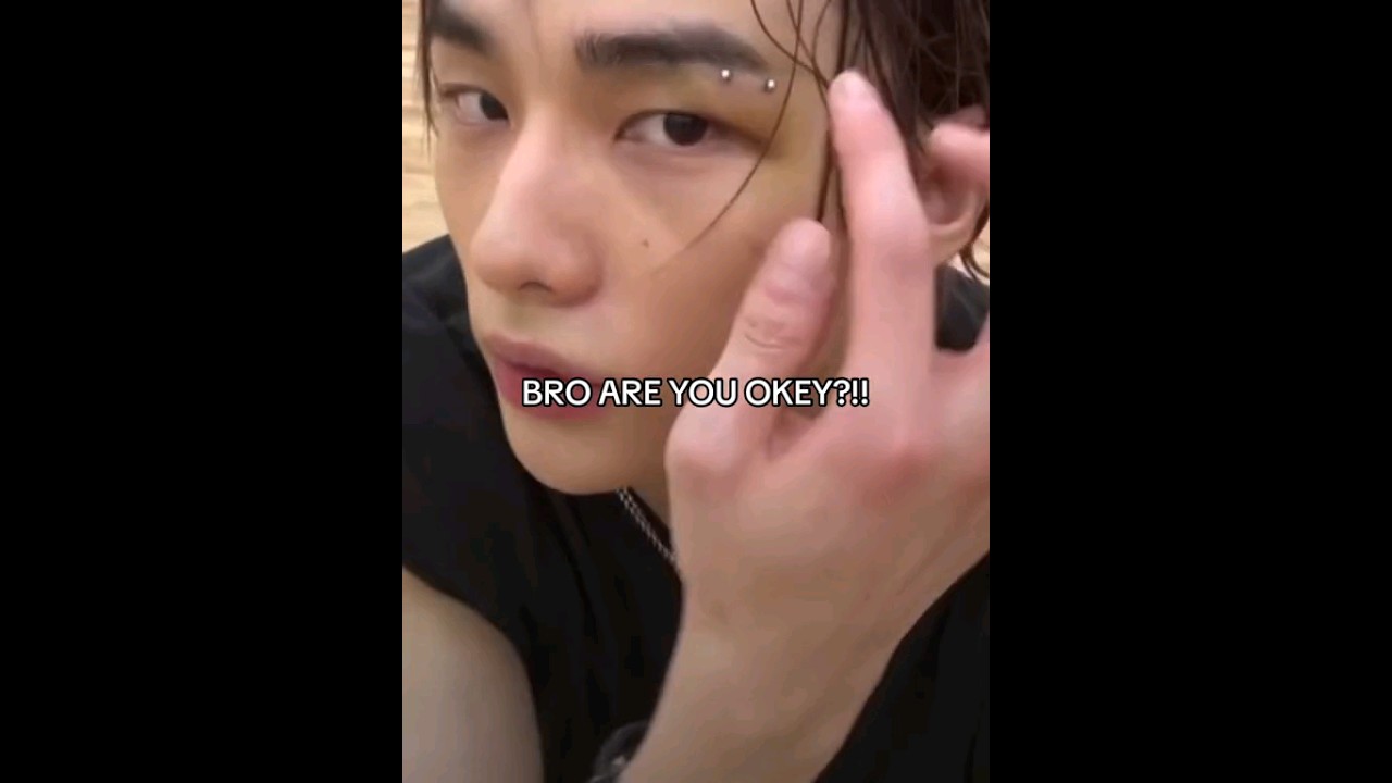 Did Hyunjin's eye get infected by the piercing⁉️ #hyunjin #skz #straykids // Hyunjin instagram live