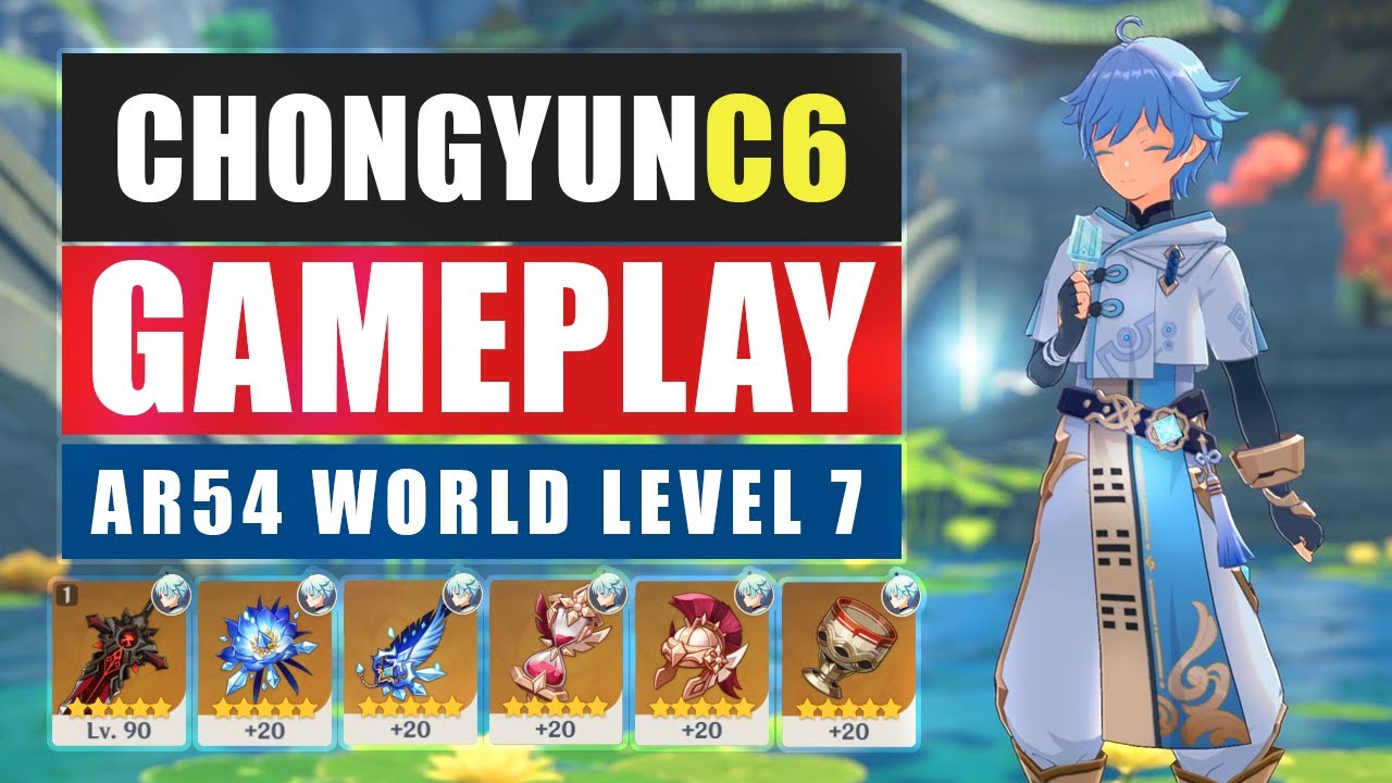 C6 Chongyun Lvl80 Main DPS | Genshin Impact 1.2 Gameplay