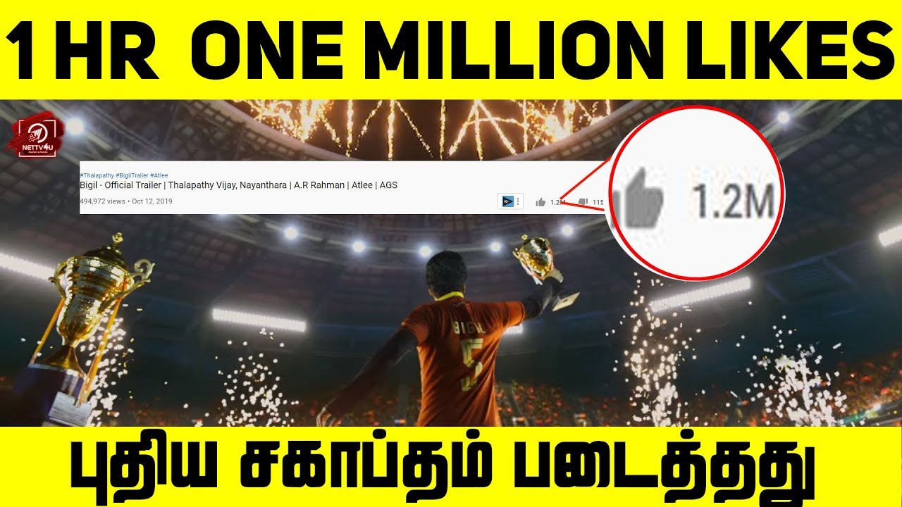 You tube ஐ அதிரவைத்த தளபதி ரசிகர்கள் | Bigil Records | #Nettv4u
