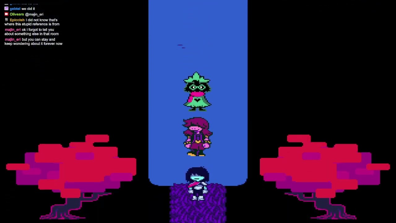 Провал Olivears во время игры в Deltarune, глава 1.