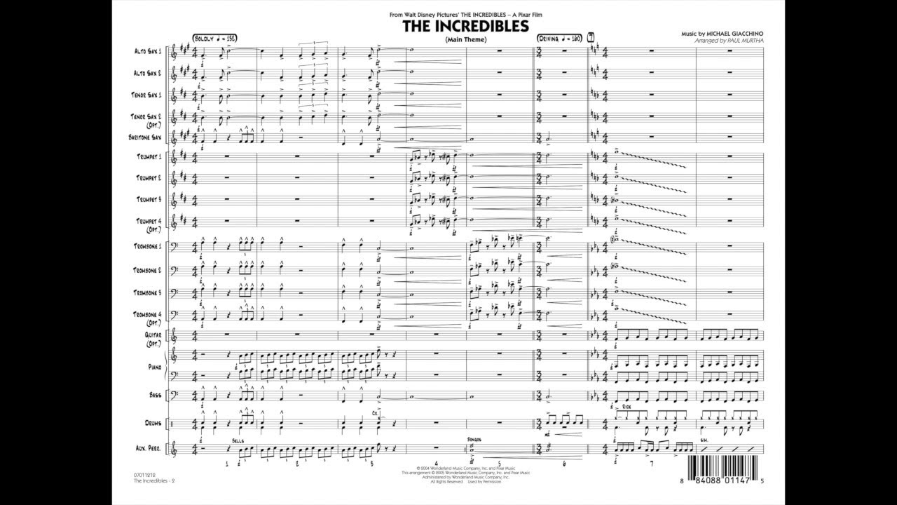 The Incredibles by Michael Giacchino/arr. Paul Murtha