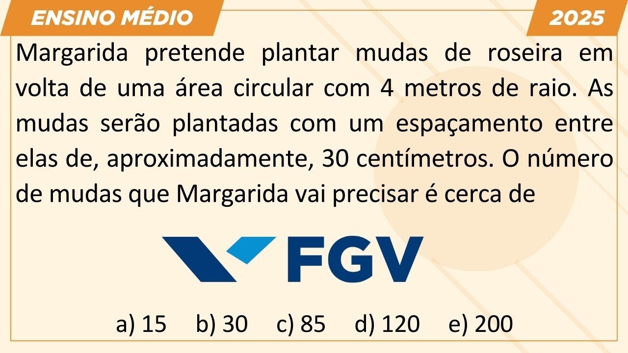 Ache a CIRCUNFERÊNCIA para Acertar na Prova da Banca FGV