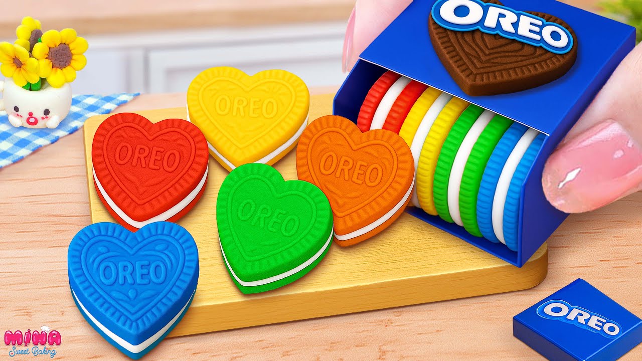 💙Рецепт прекрасного радужного торта &laquo;Сердечко&raquo; с печеньем OREO💙Очаровательные идеи для украшения ...