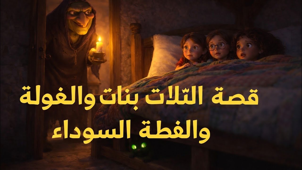 قصه الثلاث بنات وغوله الغابه ومافعلته القطه السوداء