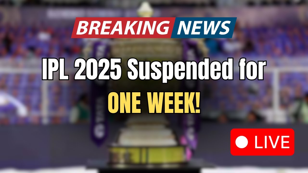 Official statement by BCCI: IPL suspended for a week
