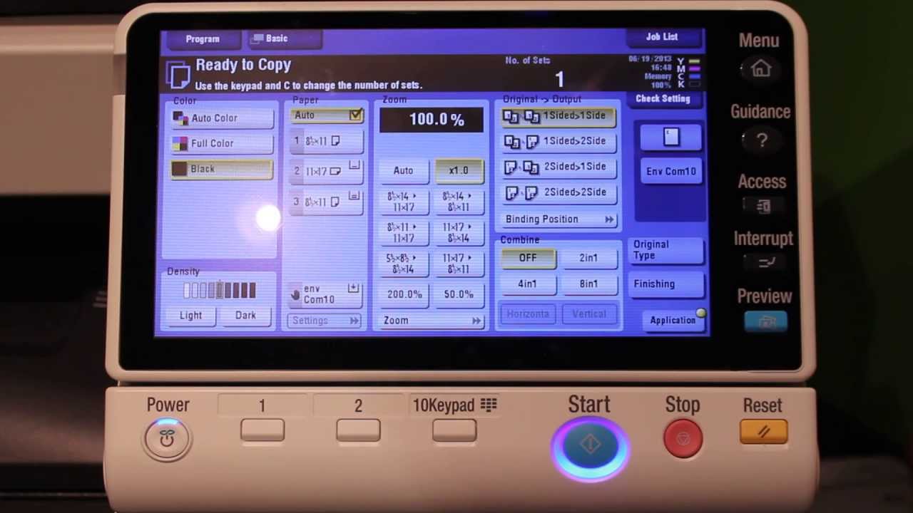 Konica Minolta - How to change the copier default settings
