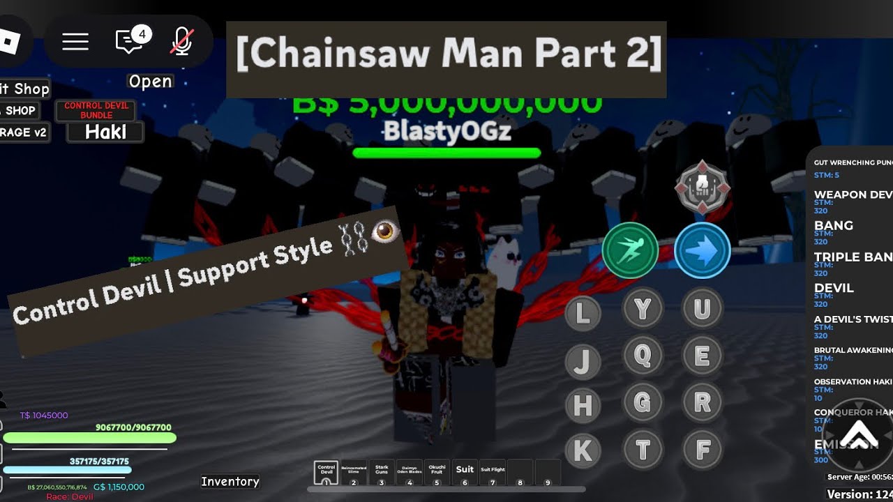 Обновление Chainsaw Man pt2 🪚 [Линия заданий Makima &laquo;Control Devil⛓️👁️&raquo;] - AOPG roblox