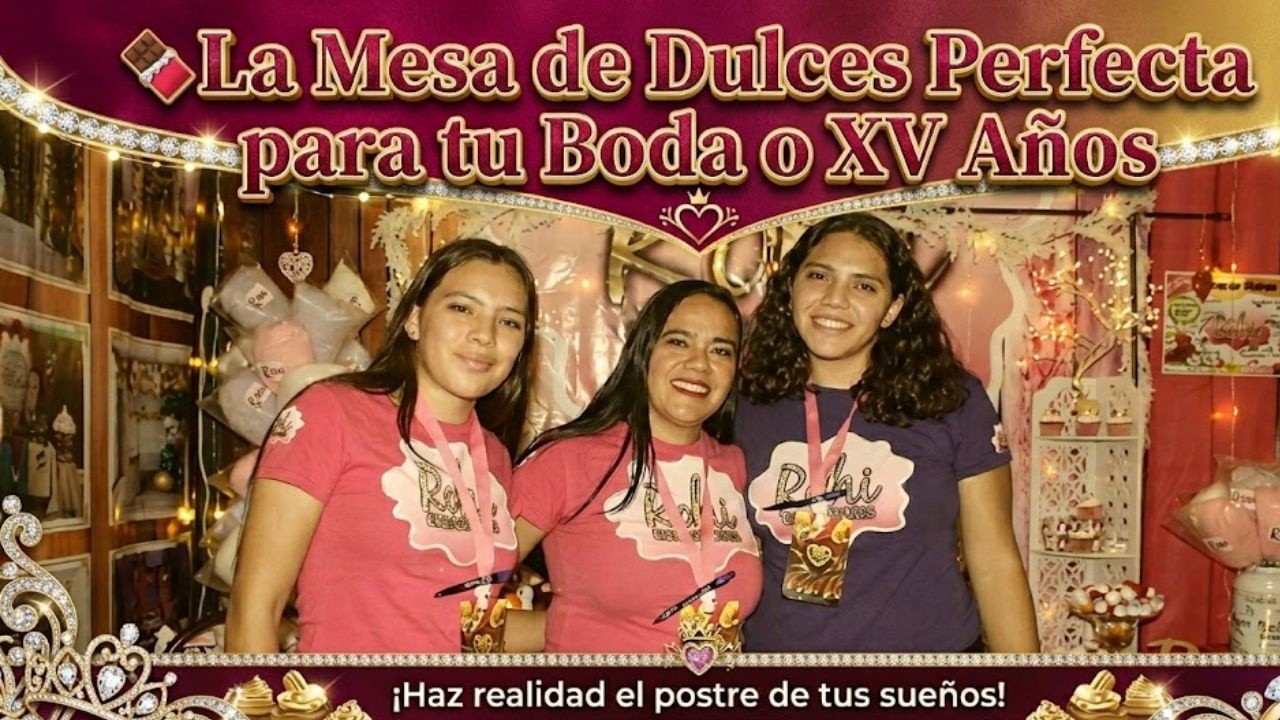 temática de dulces en expo bodas