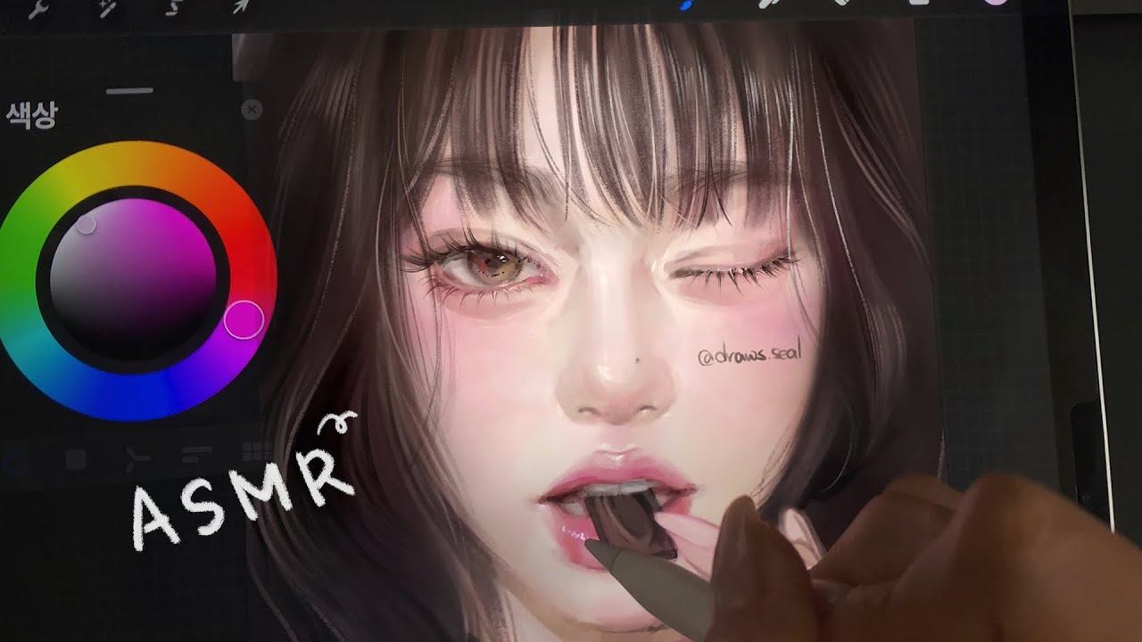 🍫 사각사각🍫 아이패드 종이필름 ASMR [무배속 드로잉]