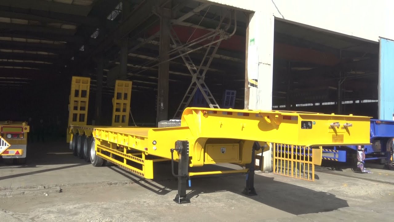 4 Axle Low Loader | 100T Low Bed Truck Trailer for Sale