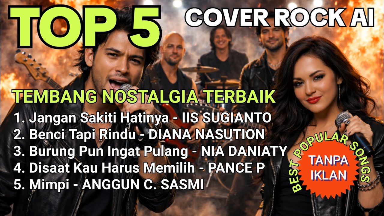 TOP 5 SPOTIFY MUSIC COVER ROCK POP SONG LEGEND - JANGAN SAKITI HATINYA - BENCI TAPI RINDU - MIMPI