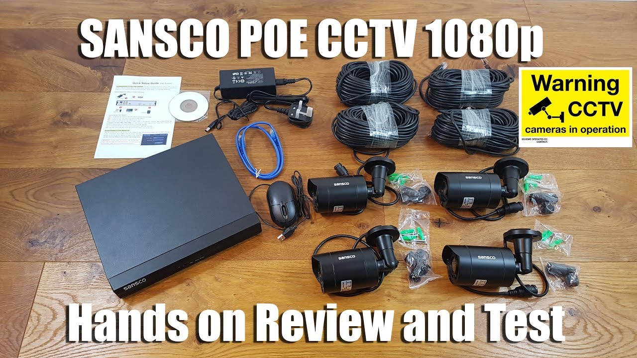 SANSCO PoE CCTV Camera System 1080p Unboxing and Setup