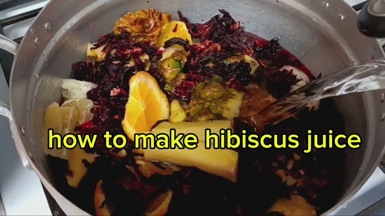 Healthy hibiscus juice mix with ginger and ect
