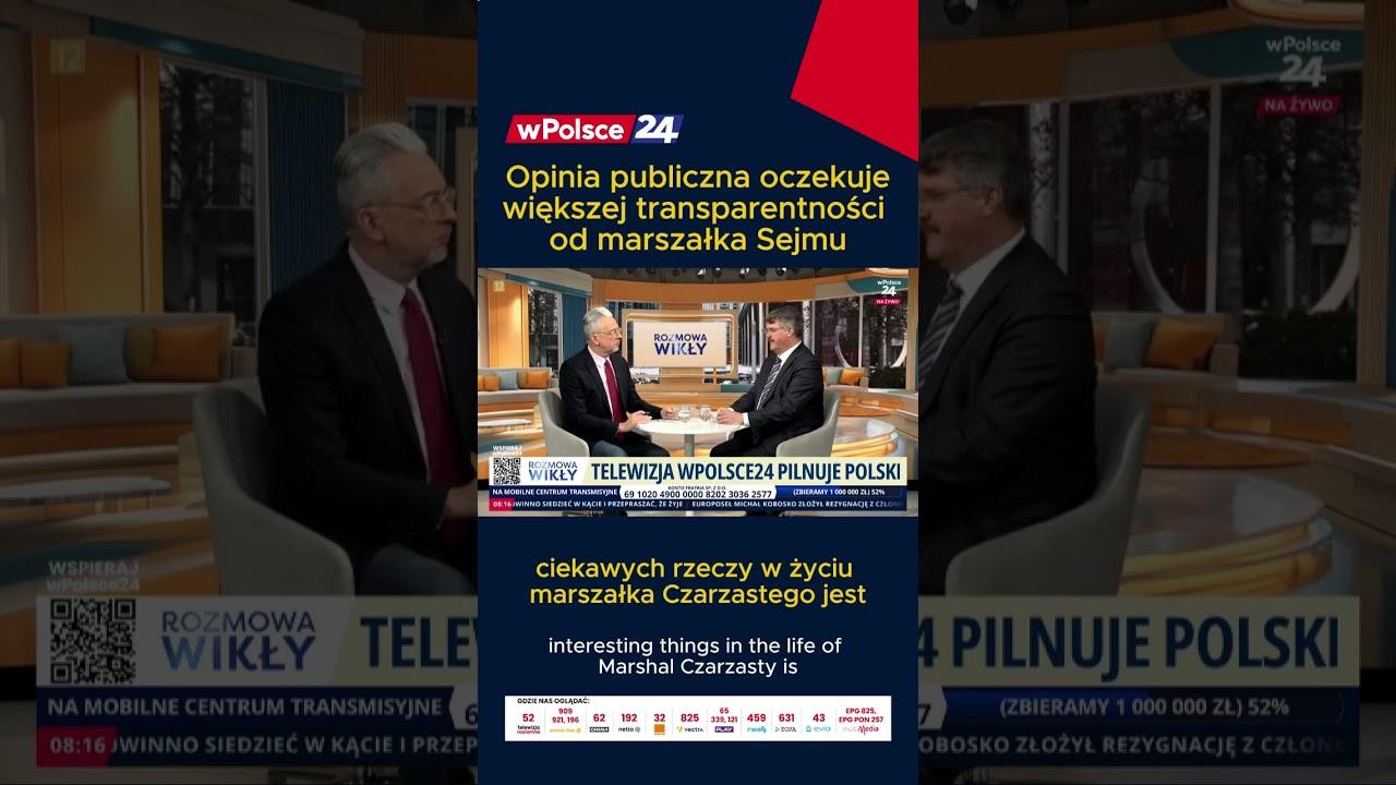 Opinia publiczna oczekuje większej transparentności od marszałka Sejmu