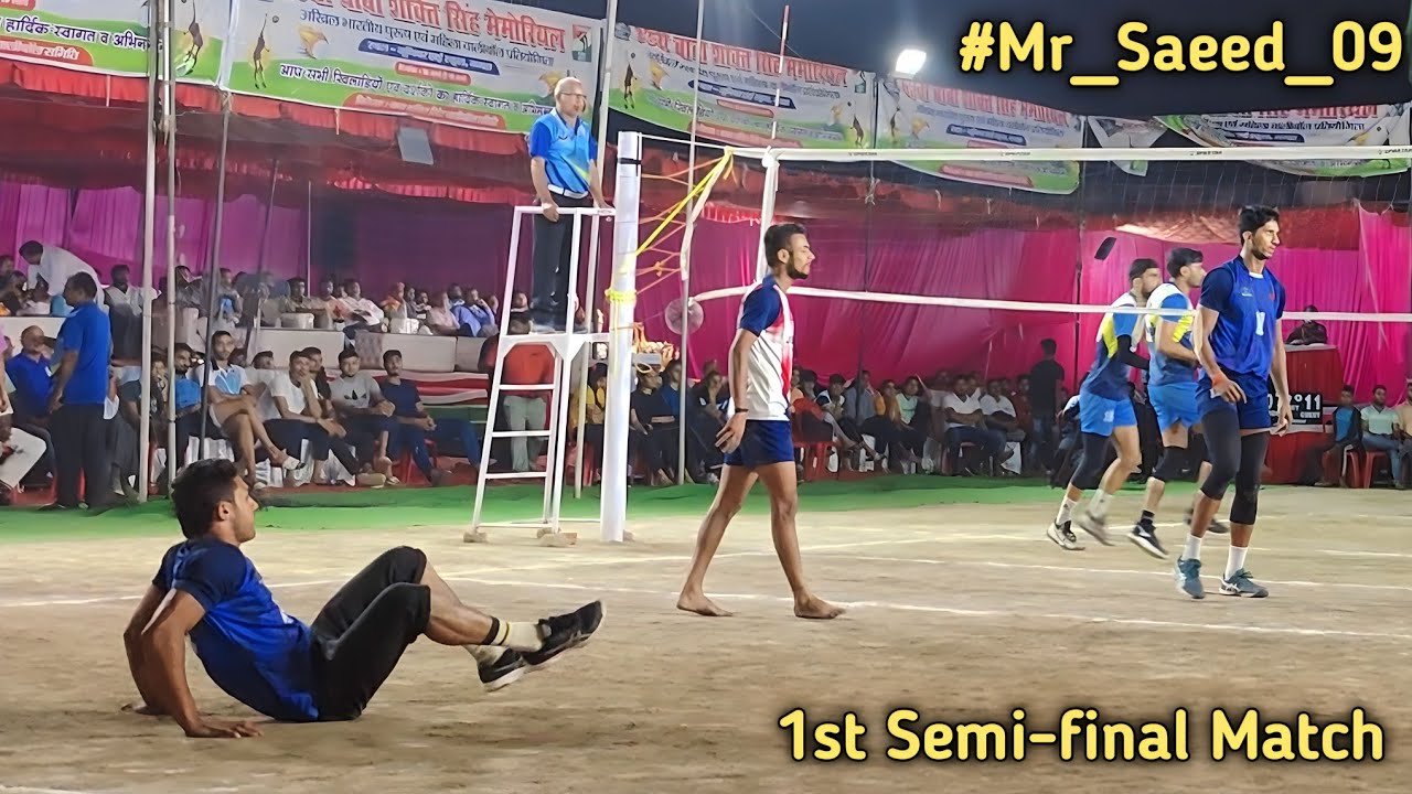 | Azamgarh VS Delhi Railway | #mr_saeed_09 | 1st Semi-final | All india Volleyball Tournament Gagaha