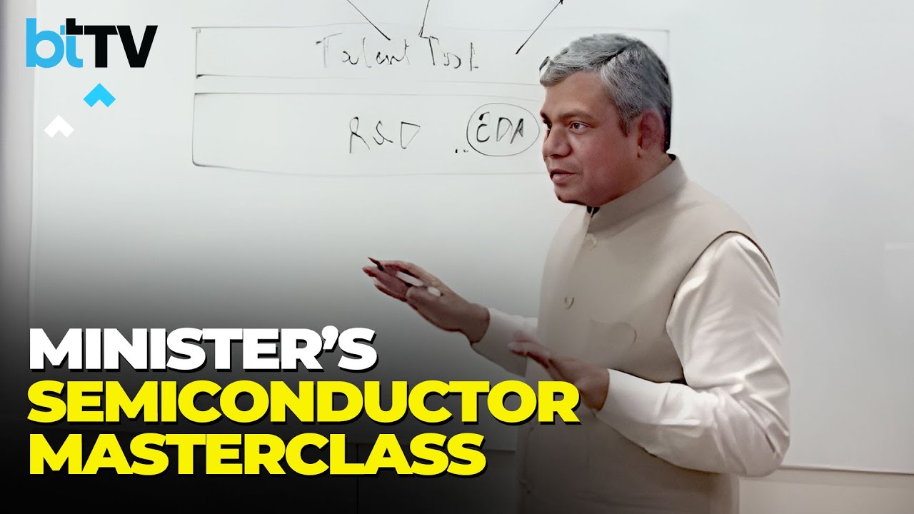 Union Minister Ashwini Vaishnaw Explains India’s Semiconductor Plan On A White Board