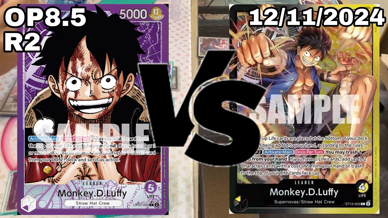 OP8.5 P Luffy vs BY Luffy | One Piece TCG Gameplay