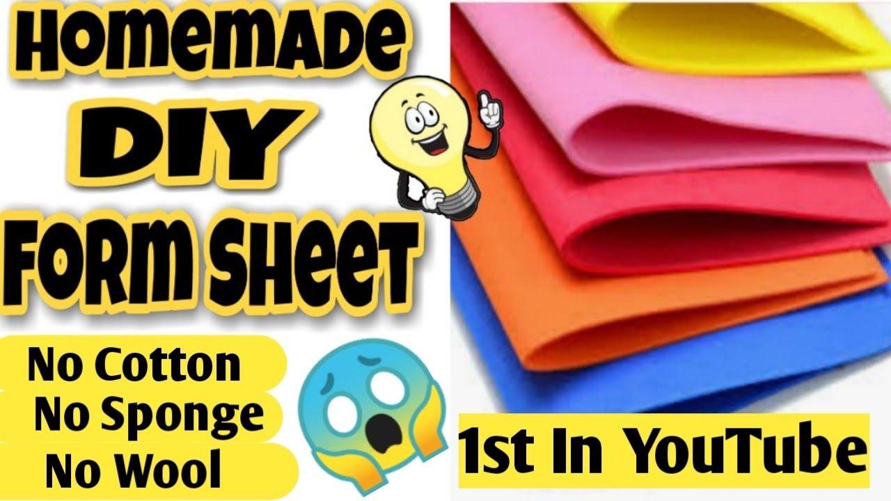 How to make a foam sheet / Make your own foam sheet without cotton/ wool/ Sponge 😱😱😱
