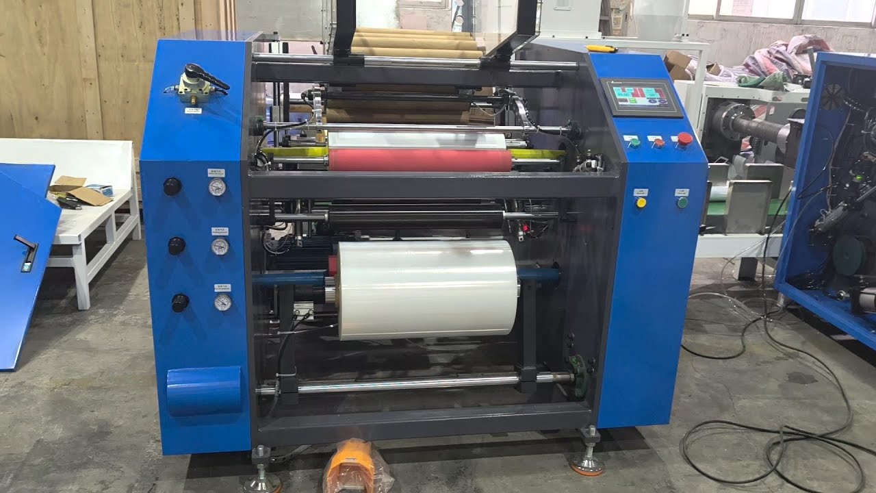 Full Automatic 500MM Stretch Film Rewinder Machine, Small Roll 300MM Stretch Film Rewinder Machine