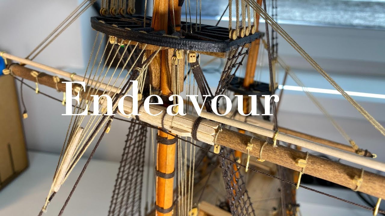 Endeavour : 1/54 Scale Model : Step By Step Video Build : Rigging 2 Part 47