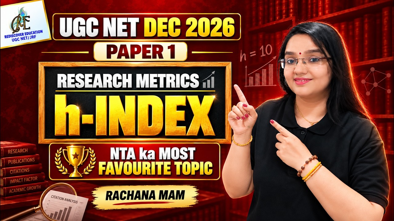 UGC NET Paper 1 Research Aptitude 2026 | Research Metrics- h Index | UGC NET Paper 1 by Rachana mam