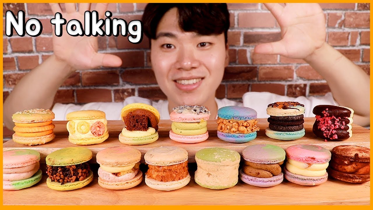 뚱카롱 마카롱 이팅사운드 ASMR*말없음| Big Cream Macaron Eating Sound ASMR*No talking