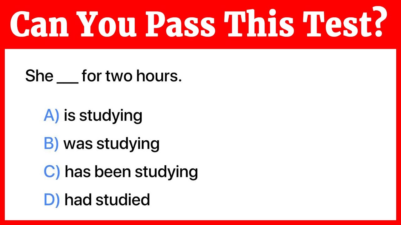 English Grammar Test Questions | Multiple Choice Quiz with Answers | Part 12