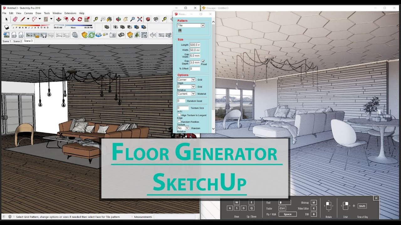 Floor Generator for SketchUp (Free Scene)