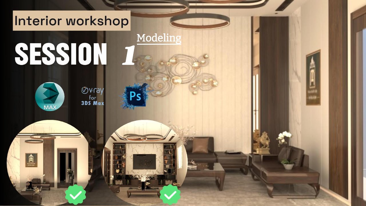 Interior workshop 3ds max Part1 (Modeling)