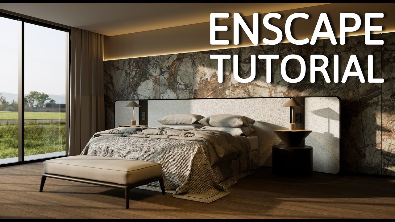 Enscape Tutorial : Realistic Render | Rustic Bedroom Design