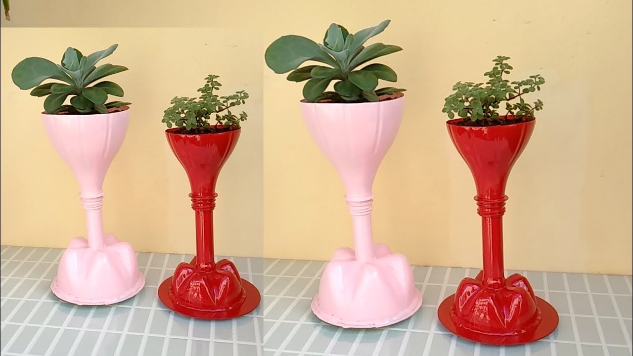 Transformando garrafas Pet em vasos