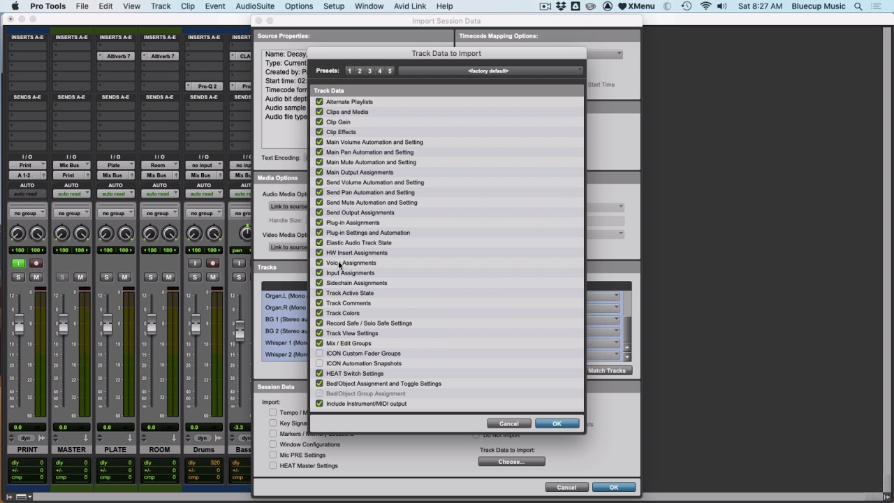 Pro Tools - Importing Session Data