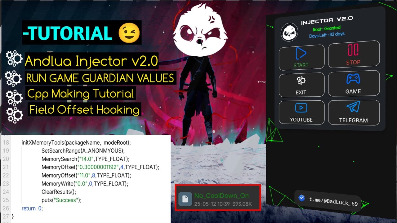 Andlua Injector V2.0 [Часть 2] | Урок по созданию кода на C++ 🔥 | Кодирование с использованием GG...