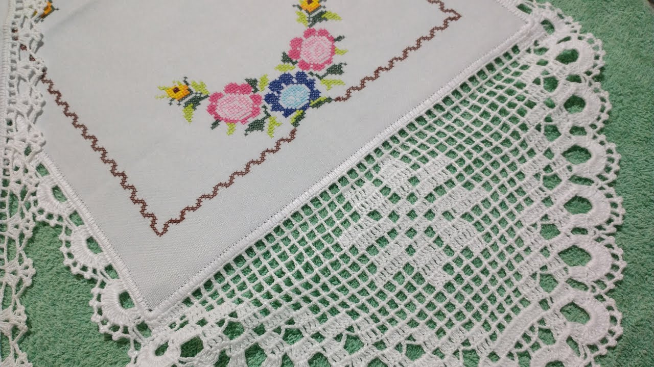 Mini Caminho de Mesa - Bordado Ponto Cruz