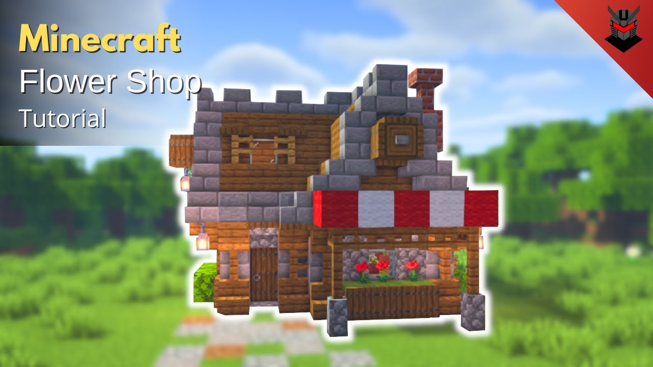 Minecraft: How to Build a Medieval Flower Shop | Flower Shop (Tutorial)
