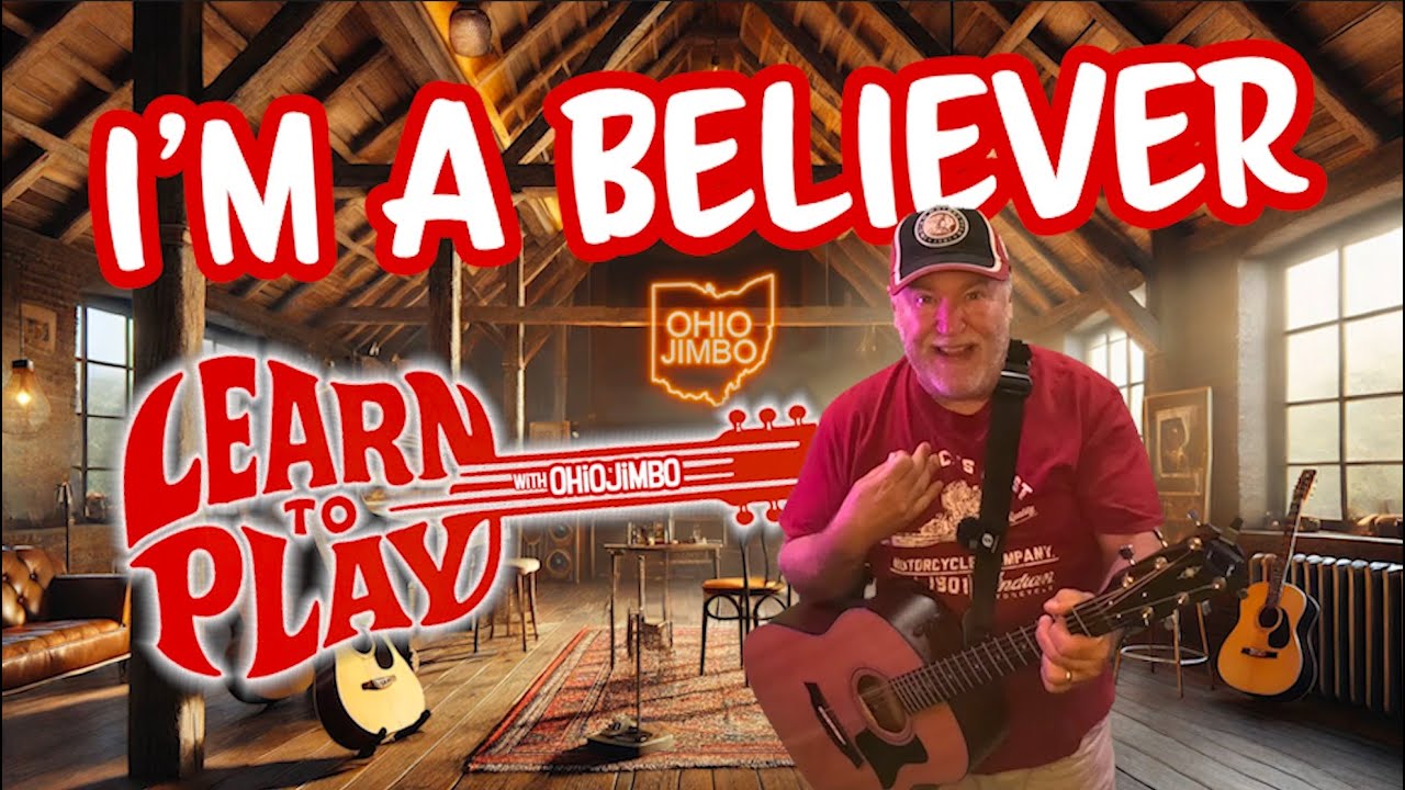 &bdquo;I&rsquo;m a Believer&rdquo; &ndash; ŁATWA lekcja gry na gitarze 🎸 | Wielkie akordy, wielka zabawa i psoty na pozio...