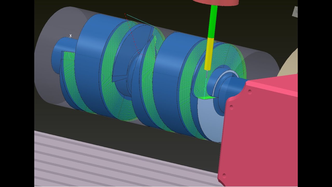 #9 1 two rail in surface finishing on multi axis power mill