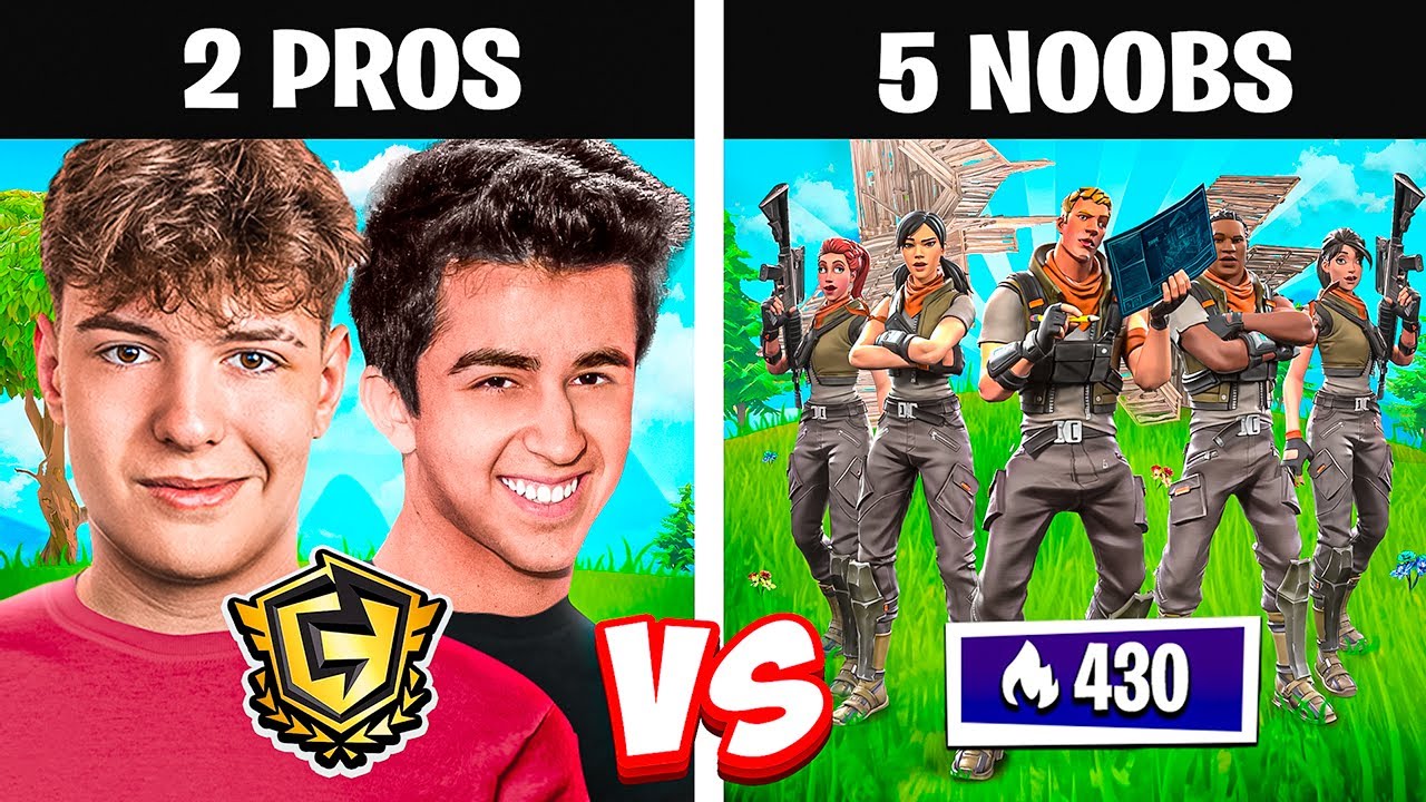 2 Pros vs 5 Noobs Boxfights (Impossible Fortnite Challenge)