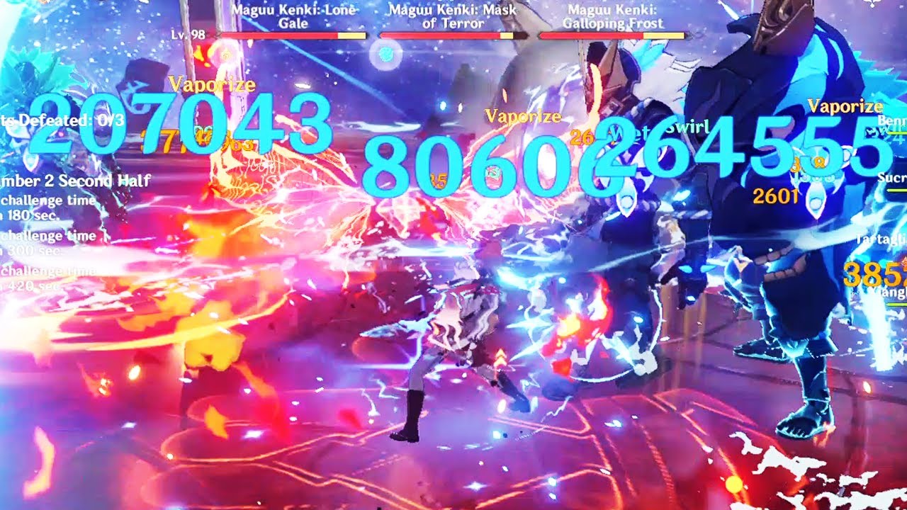 CHILDE VAPORIZE TEAM vs 3 MAGUU KENKI | ABYSS FLOOR 12-2
