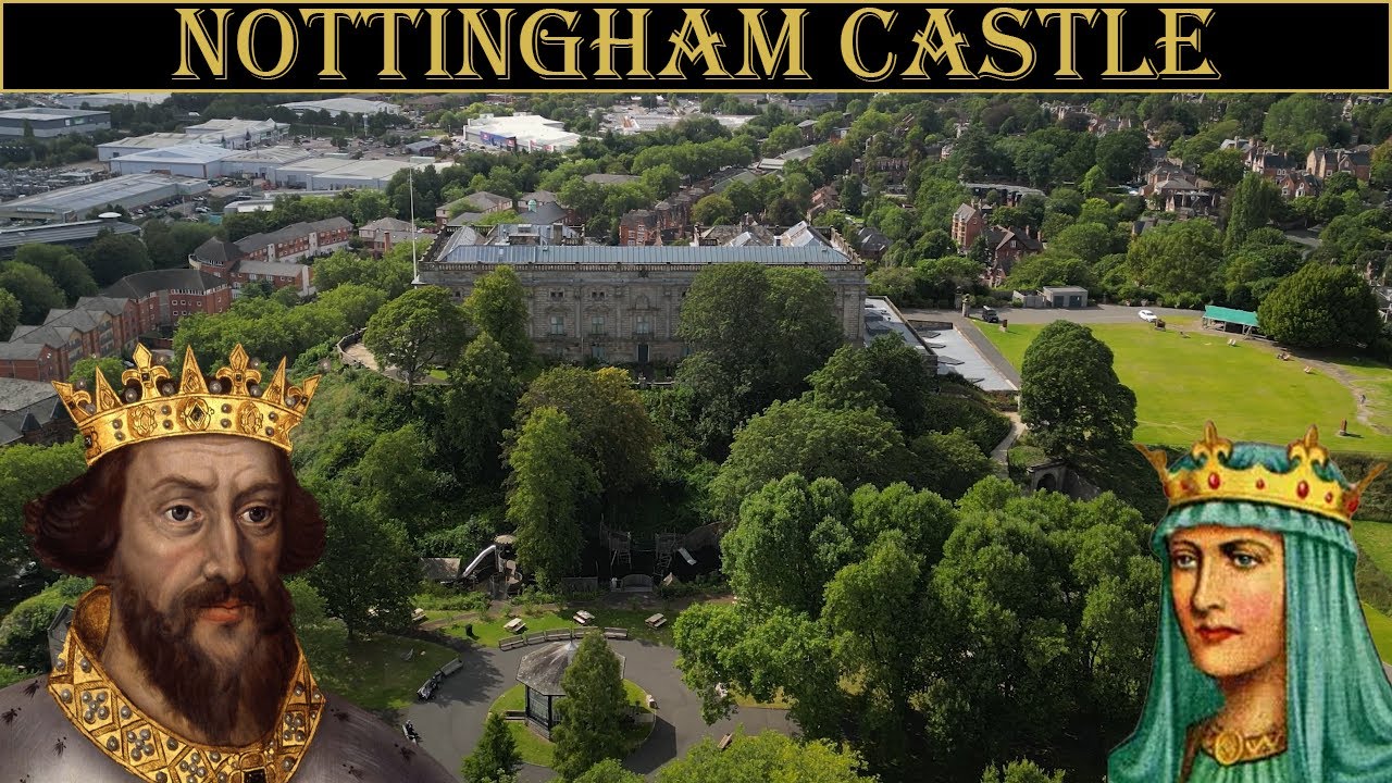 Nottingham Castle & Mortimer's Hole | Walking Tour | Remains from 1068 | Drone Footage | 4K