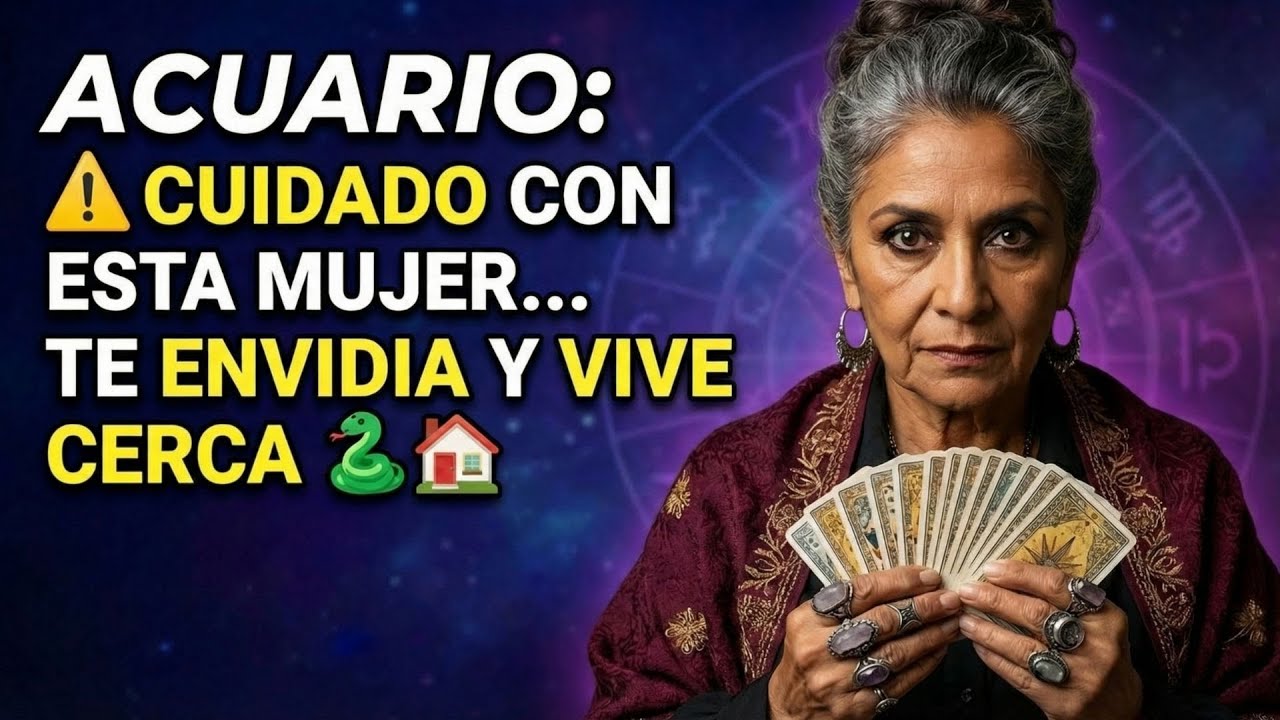 ♒ ACUARIO: ⚠️ CUIDADO CON ESTA MUJER... TE ENVIDIA Y VIVE CERCA 🐍🏡