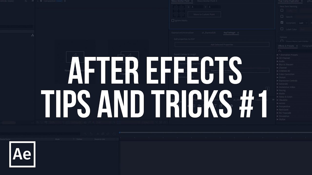 Полезные приемы и трюки в After Effects #1 (Tips & Tricks)