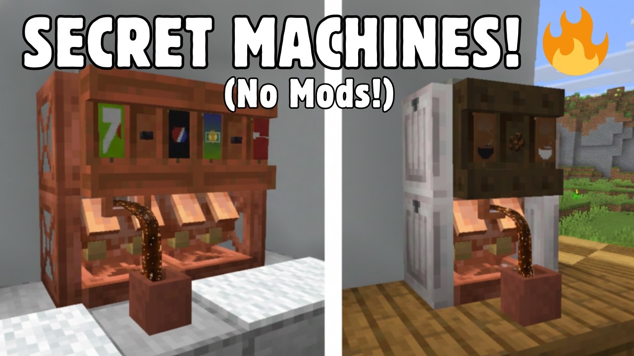Minecraft: Aesthetic Soda & Coffee Machine Design! 🥤☕ (No Mods)