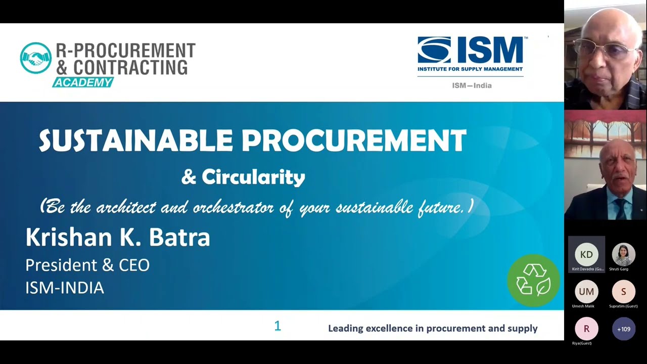 Sustainable Procurement & Circularity || Webinar