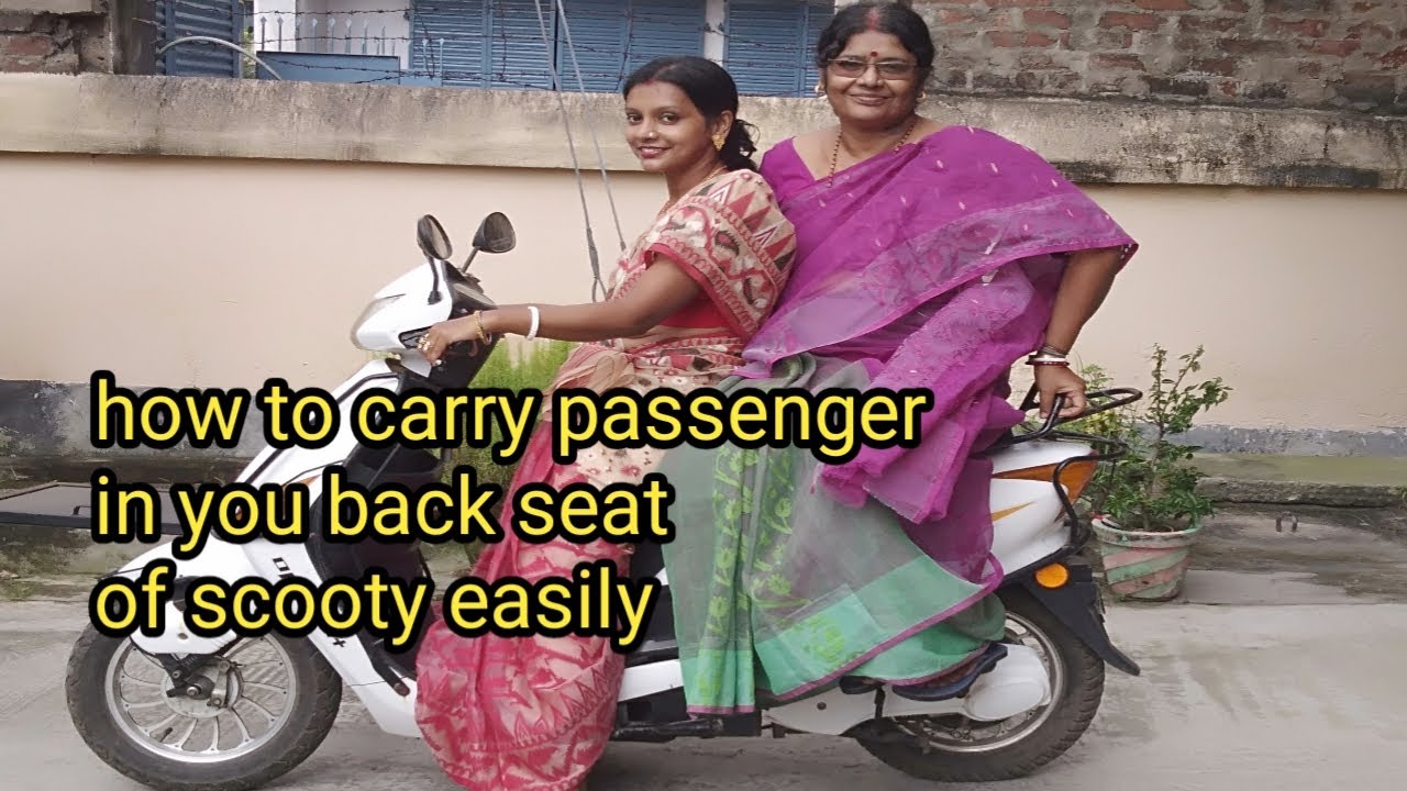 How to ride scooty with a passenger on back seat