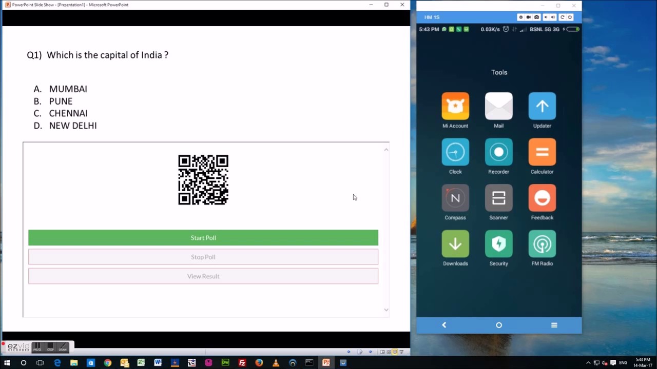 Real-time Online Voting System for Microsoft Powerpoint