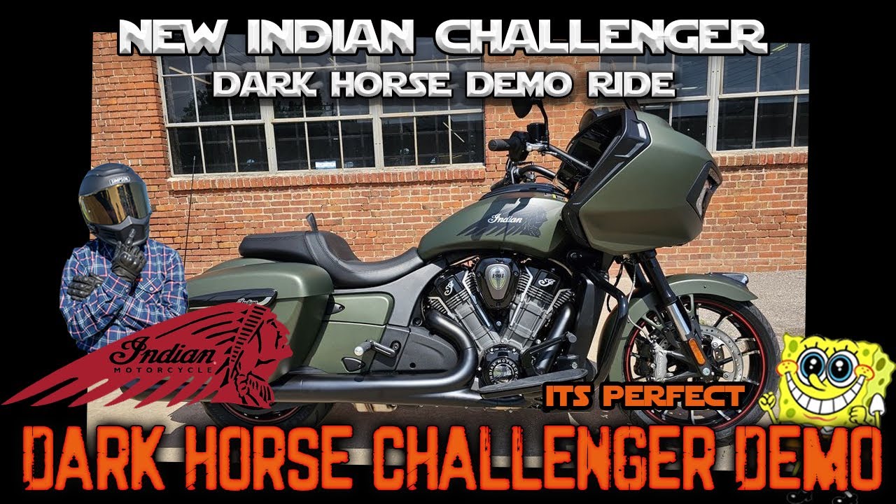 New Indian Challenger Dark Horse Demo Ride Motovlog