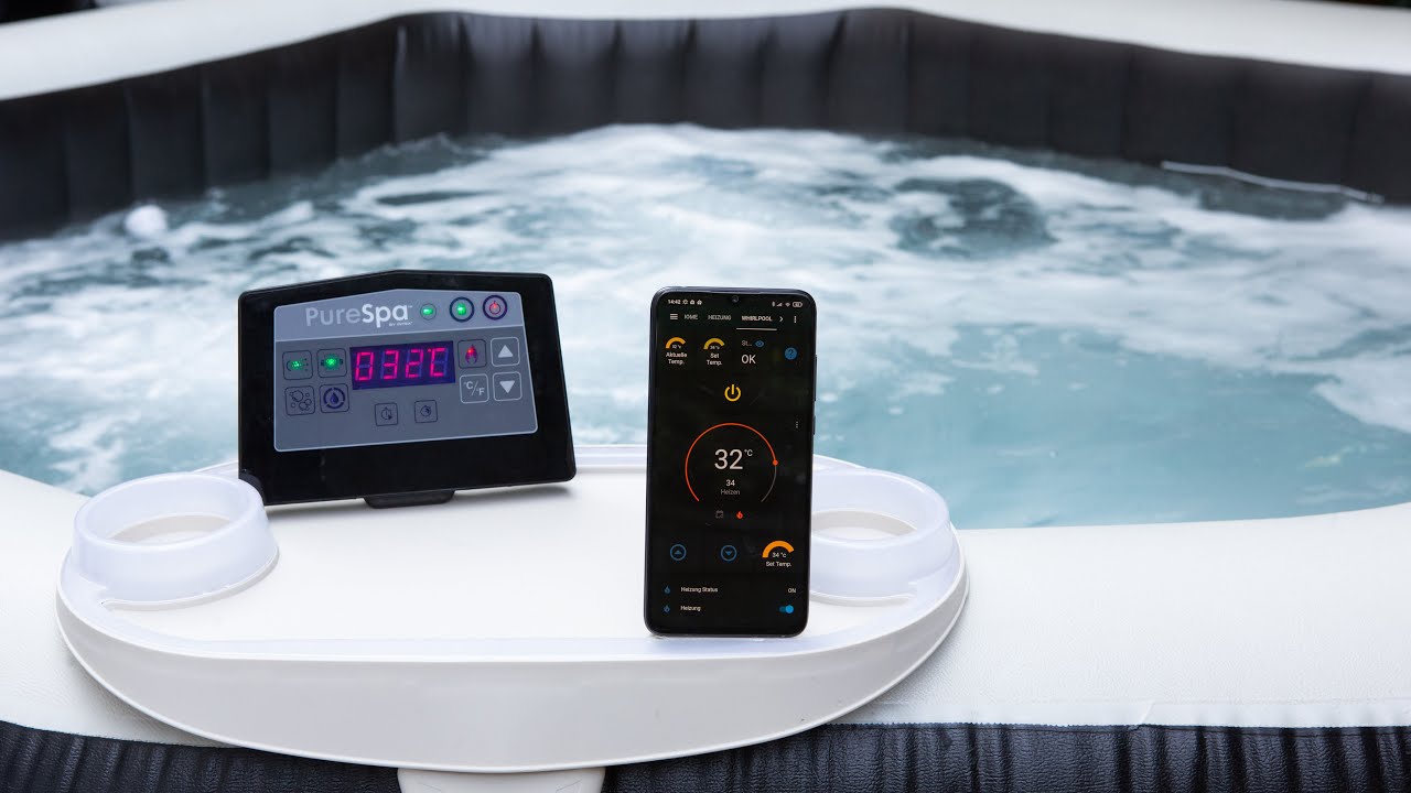 Intex® Pure Spa control over Wifi (MQTT) with Home Assistant - Controlling in Action