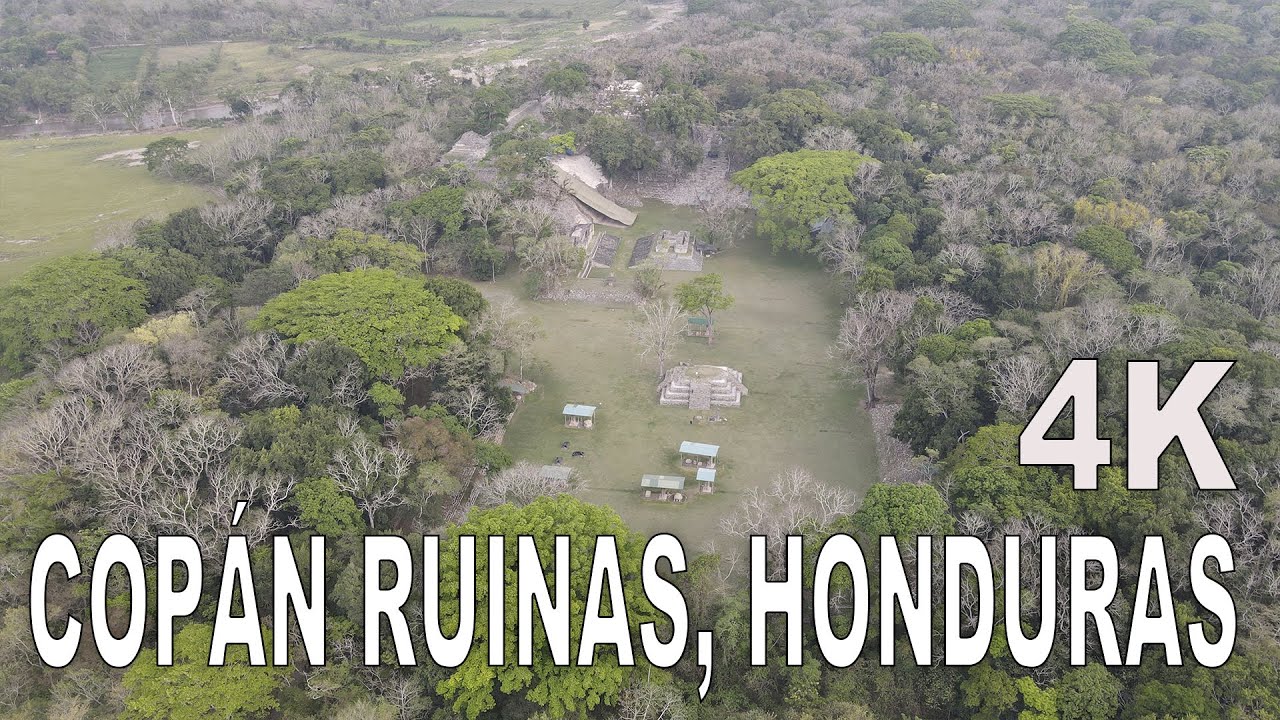 COPÁN RUINAS, HONDURAS DESDE EL AIRE - VISTAS AÉREAS RUINAS DE COPÁN - DRONE 4K DESDE EL AIRE